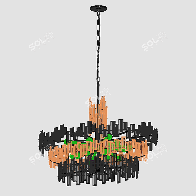 Title: Monarch Chandelier: Elegant Design, Majestic Illumination 3D model image 2