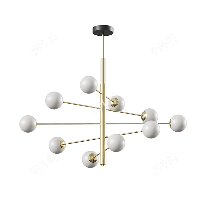 Mak-interior Loft Chandeliers: Direct 10 Gold 3D model image 1