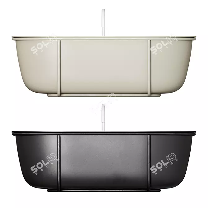 Sleek Agape CUNA Bathtub - Modern and Compact 3D model image 4