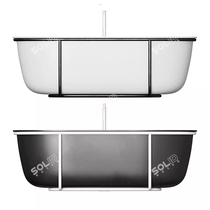 Sleek Agape CUNA Bathtub - Modern and Compact 3D model image 5