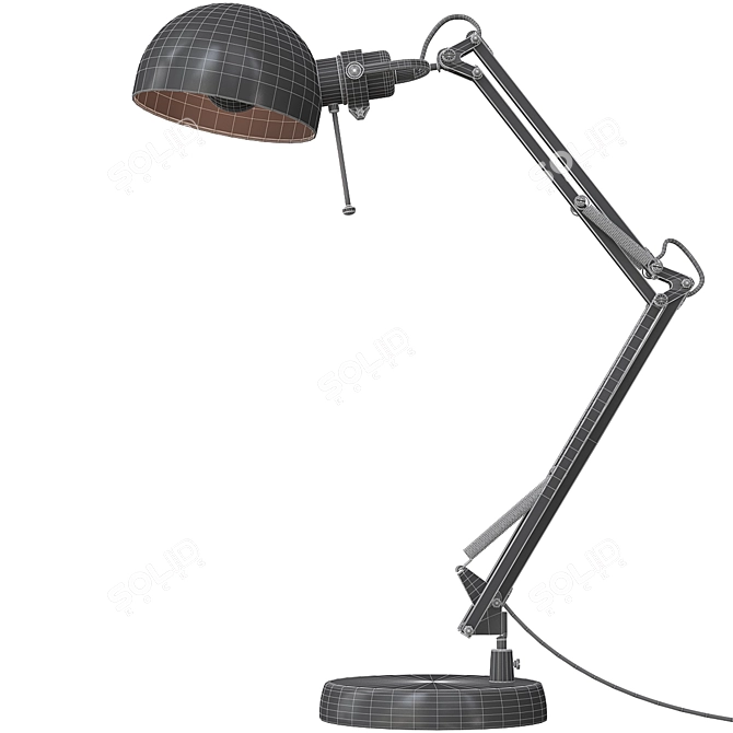 Forså Dark Green Desk Lamp 3D model image 1