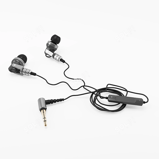 High Res Sound Headphones 3D model image 2