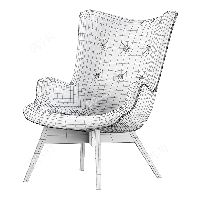 Heavenly Eco Wing Armchair 3D model image 7