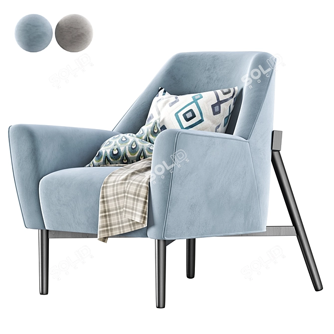 Modern EVE Armchair: Stylish, Versatile, Comfortable 3D model image 1