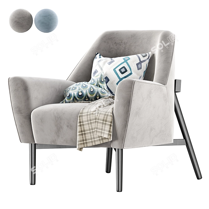 Modern EVE Armchair: Stylish, Versatile, Comfortable 3D model image 4