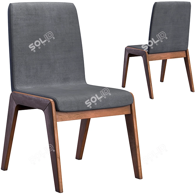  Aiken Gray Dining Chair Set 3D model image 1