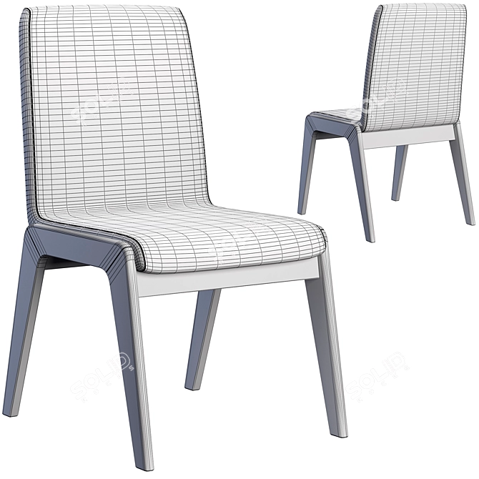  Aiken Gray Dining Chair Set 3D model image 2