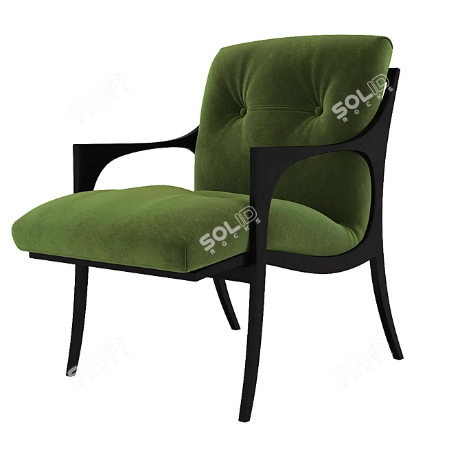 Selva Bridge Armchair: Stylish and Comfortable 3D model image 2