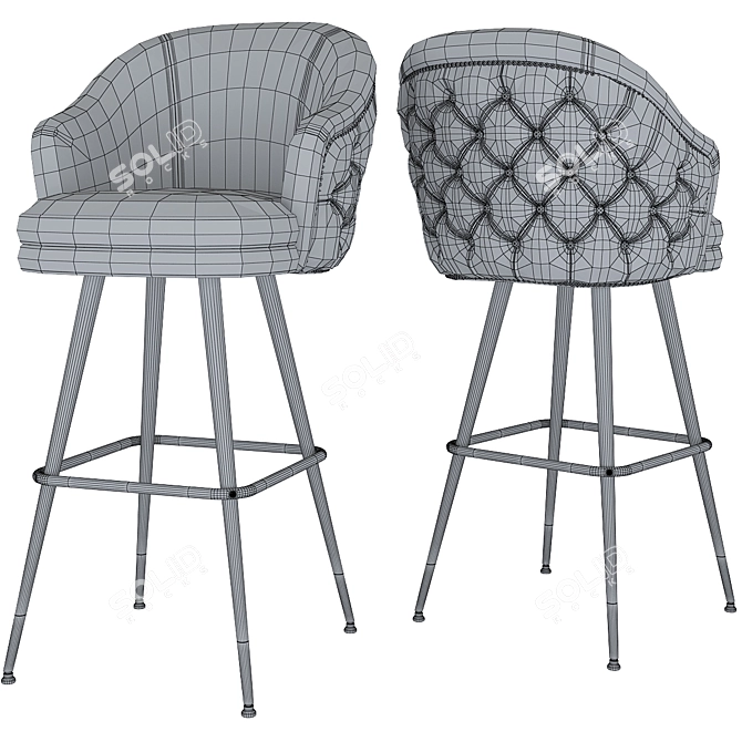 Stylish Deer Bar Chair 3D model image 4