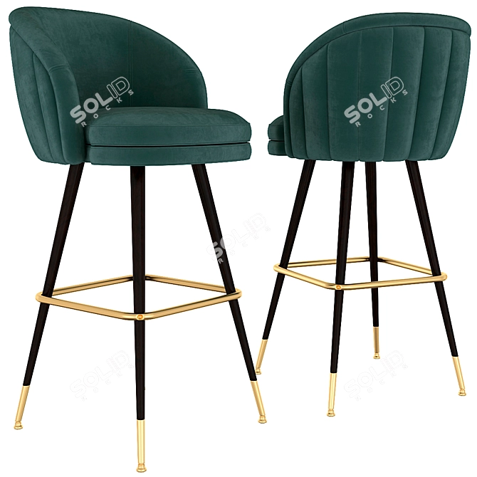 Realistic Deer Spring Bar Chair 3D model image 2