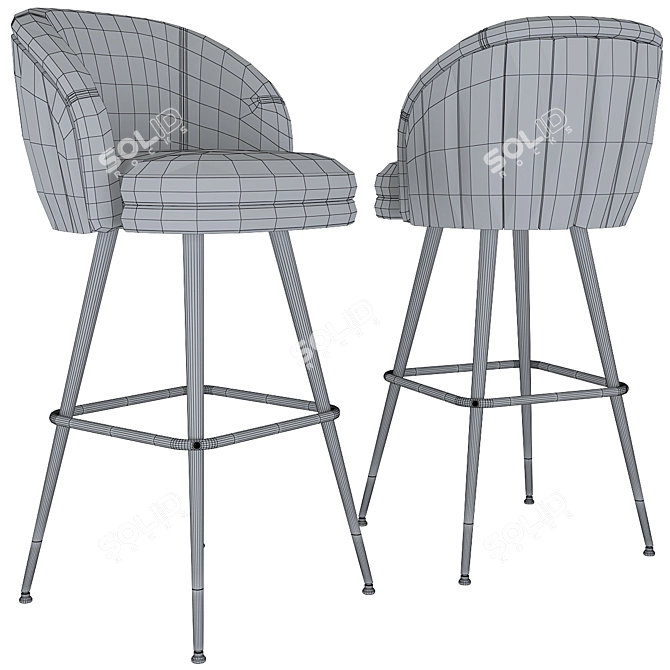 Realistic Deer Spring Bar Chair 3D model image 4