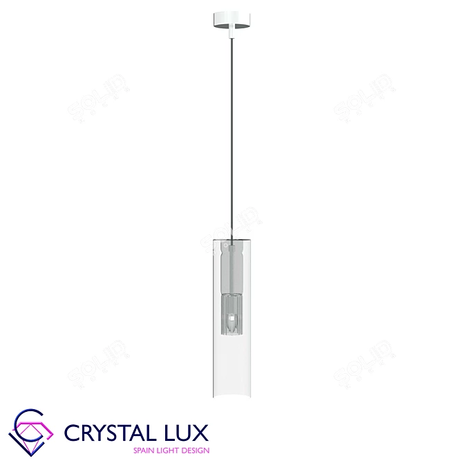 Crystal Lux BELEZA SP1 F CHROME Pendant 3D model image 5