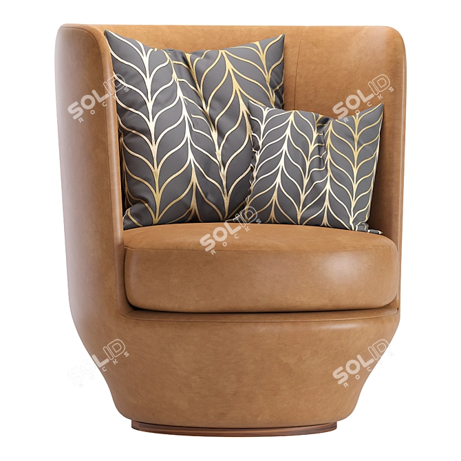 Luxury Leather Armchair 3D model image 1