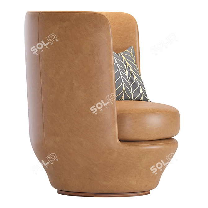 Luxury Leather Armchair 3D model image 2