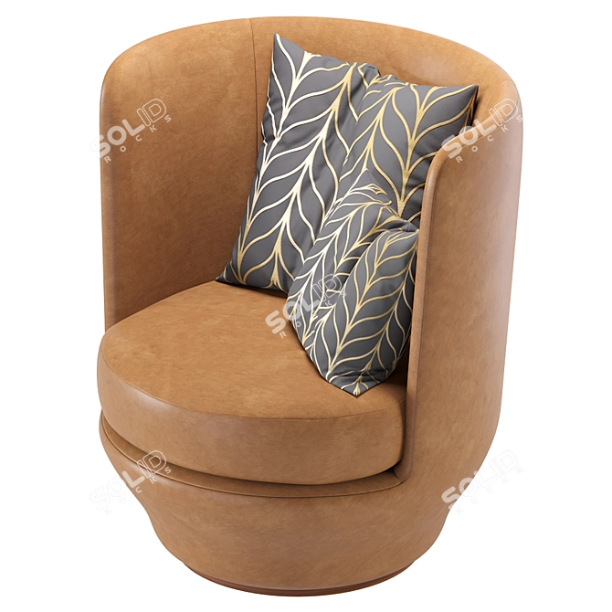 Luxury Leather Armchair 3D model image 3