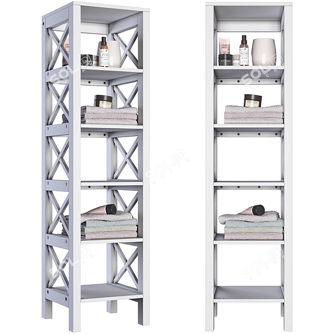 Majong Bathroom Shelving: Sleek and Versatile Storage Solution 3D model image 1