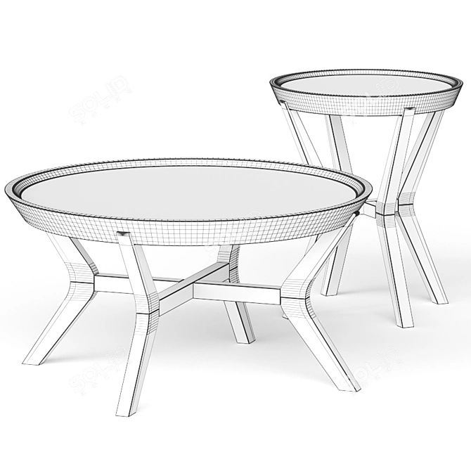 Modern Concrete Coffee Tables 3D model image 1