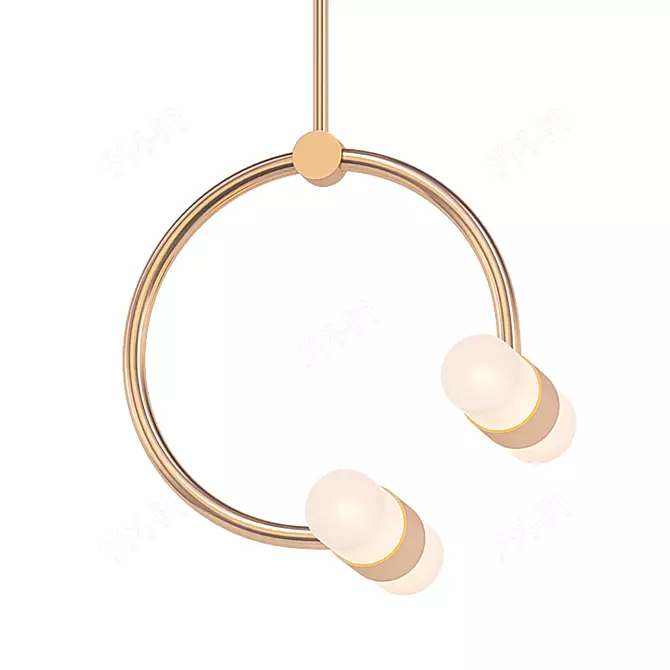 Minimalist Round Pendant Light 3D model image 1