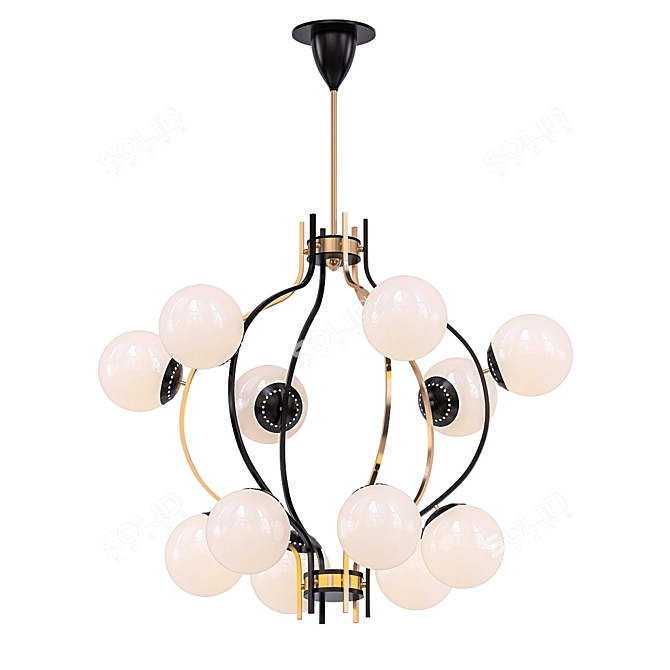 Elegant Stilnovo Chandelier 3D model image 1