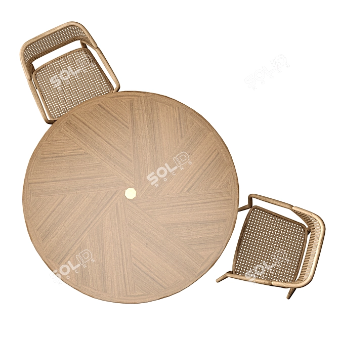 Boho Chic Dining Set - Roche Bobois Girasol 3D model image 2