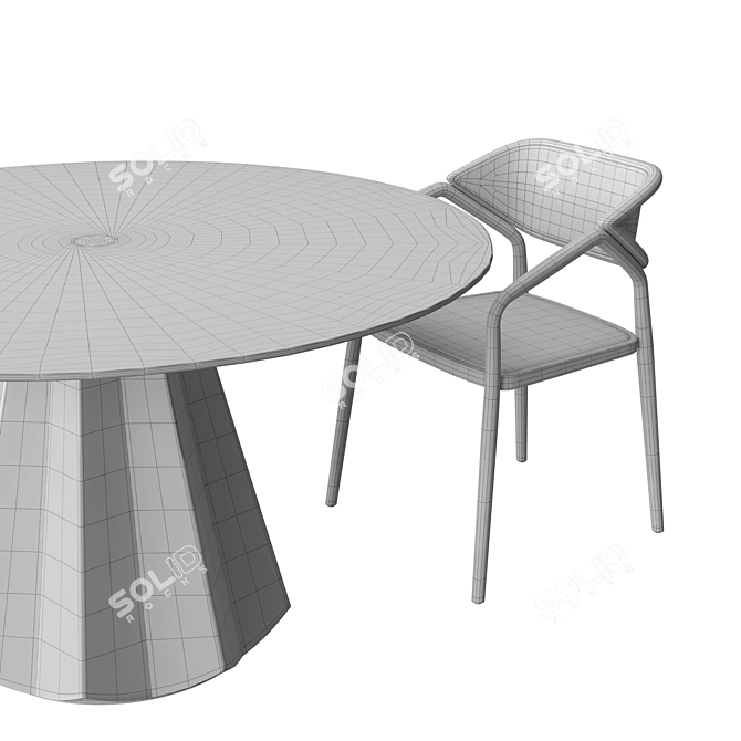 Boho Chic Dining Set - Roche Bobois Girasol 3D model image 7