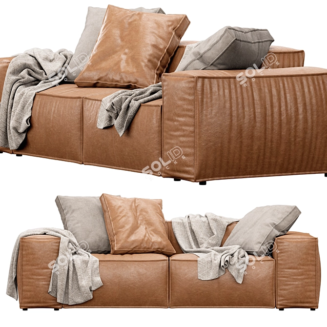 Blanche Melia Sofa: Stylish Comfort 3D model image 5