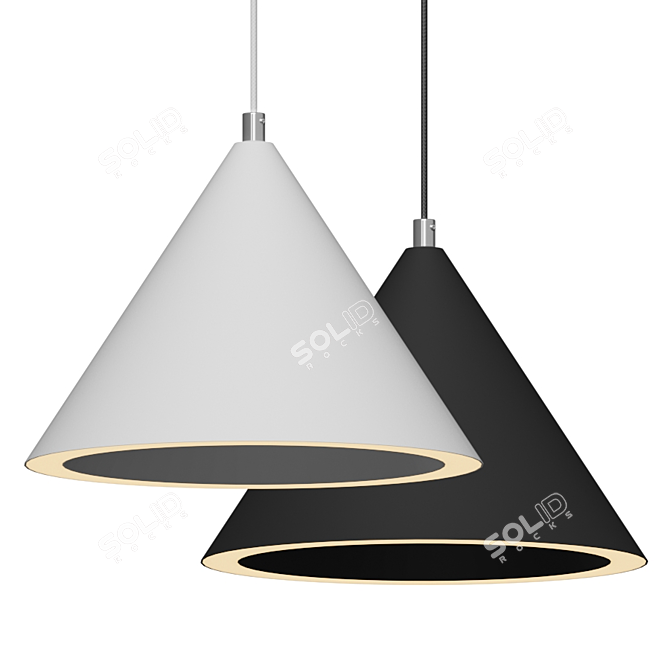 Abyss Mini Pendant: Mesmerizing Lighting 3D model image 2