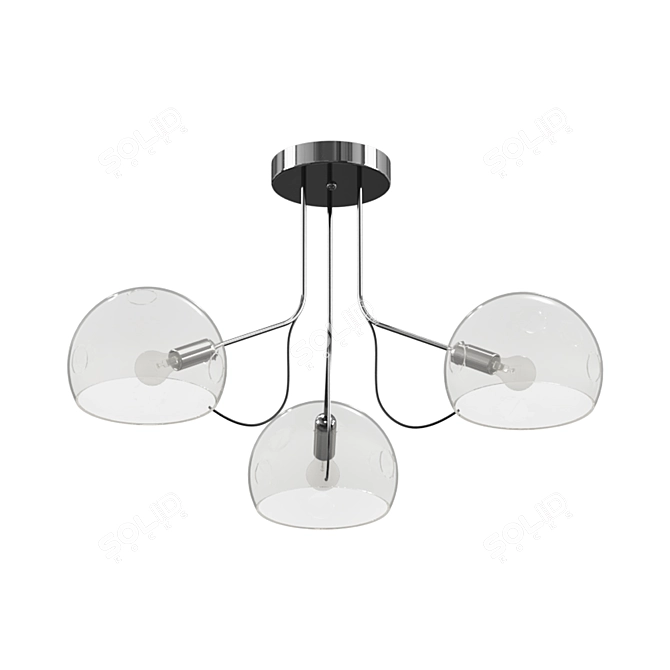 Industrial Loft Ceiling Chandelier 3D model image 1