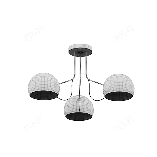 Industrial Loft Ceiling Chandelier 3D model image 2