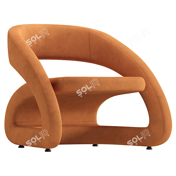 Elegant Smile Chair: The Perfect Blend of Comfort and Style 3D model image 1