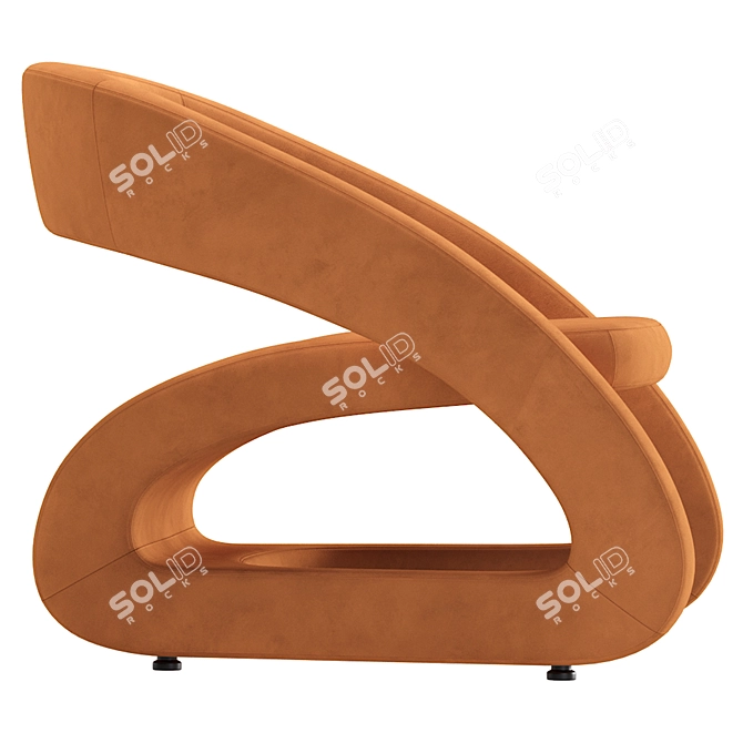 Elegant Smile Chair: The Perfect Blend of Comfort and Style 3D model image 3