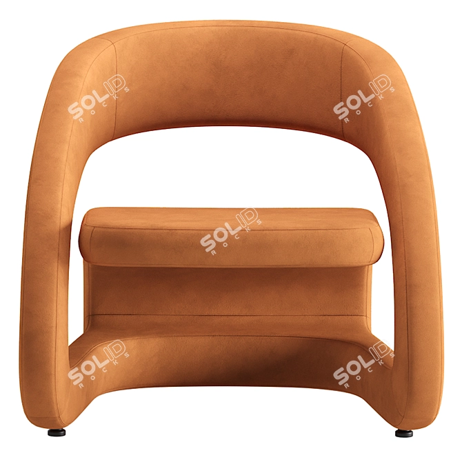 Elegant Smile Chair: The Perfect Blend of Comfort and Style 3D model image 4