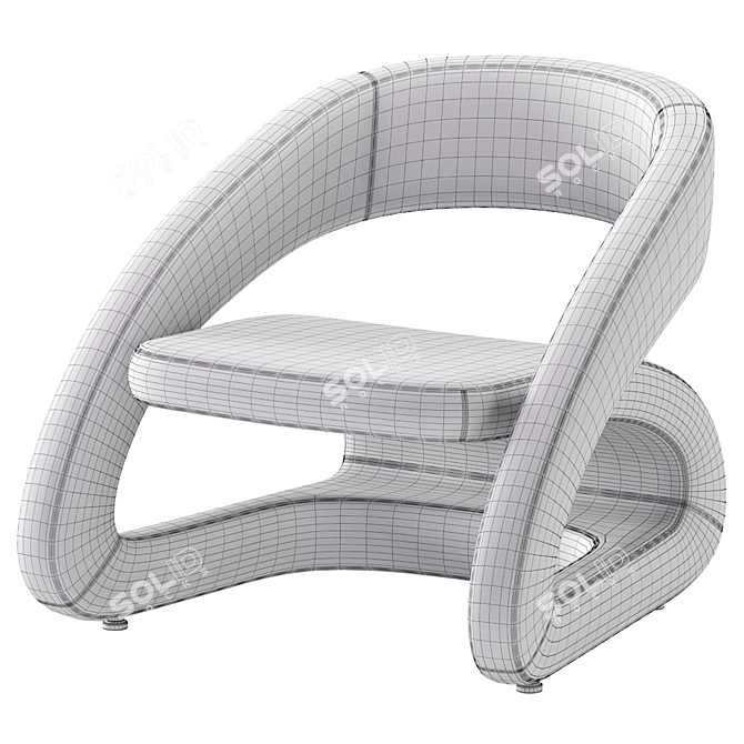 Elegant Smile Chair: The Perfect Blend of Comfort and Style 3D model image 7