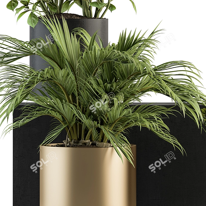 Green Oasis Indoor Plant Set 3D model image 2