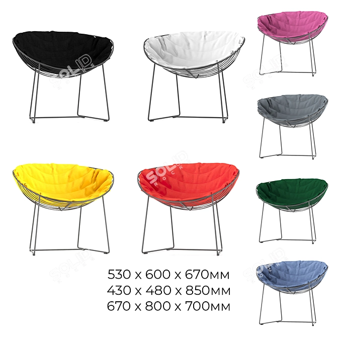 LYSTOK Armchair: Stylish and Comfortable! 3D model image 2