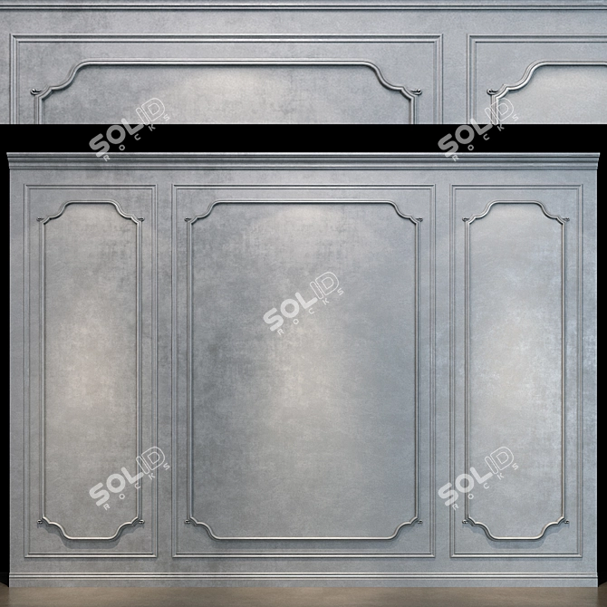 Russian Wall Panel 0113: Modern Style & Easy Installation 3D model image 1