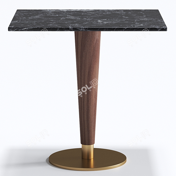 Atlanta Marble-Top Wooden Table 3D model image 2