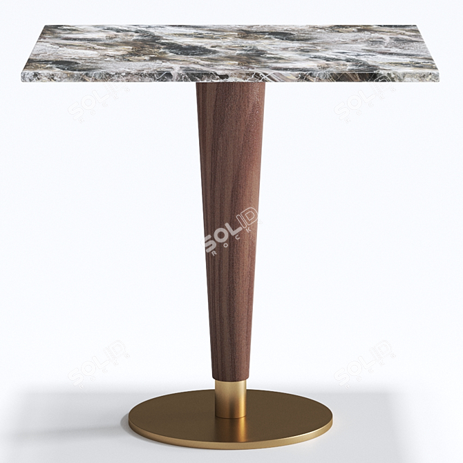 Atlanta Marble-Top Wooden Table 3D model image 3