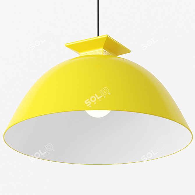 Sleek Scandinavian Pendant Light 3D model image 2