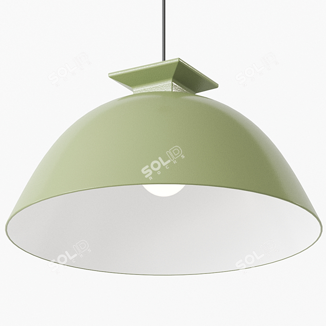 Sleek Scandinavian Pendant Light 3D model image 4