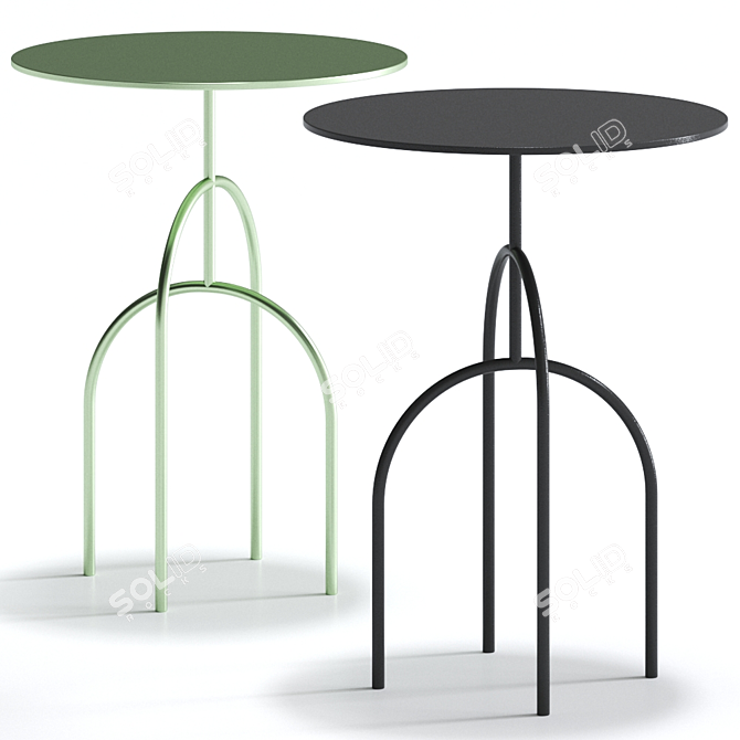 Title: Elegant Moca - 58cm Table 3D model image 2