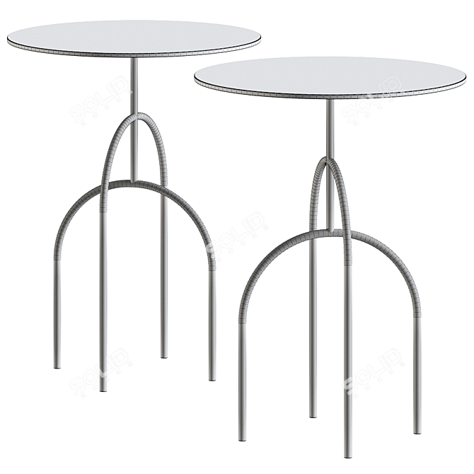 Title: Elegant Moca - 58cm Table 3D model image 4