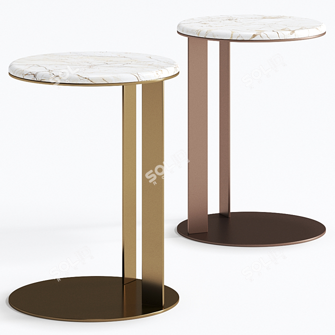 Sleek Italian Design: Vibieffe 9500 - 17 Small Table 3D model image 3