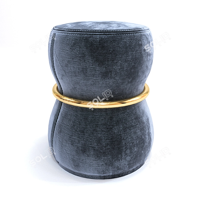 River Pouf: Stylish and Convenient Seating 3D model image 2