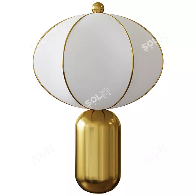 Golden Balloon Table Lamp 3D model image 1