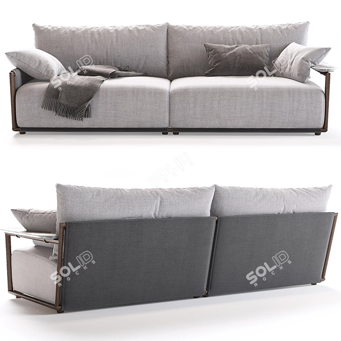 Luxury Italian Giorgetti Sofa 3D model image 2