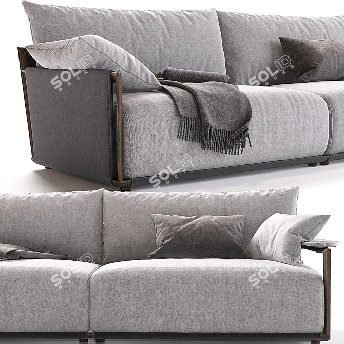 Luxury Italian Giorgetti Sofa 3D model image 3