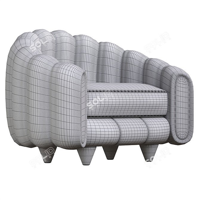 PEARL Armchair: Elegant and Timeless 3D model image 4