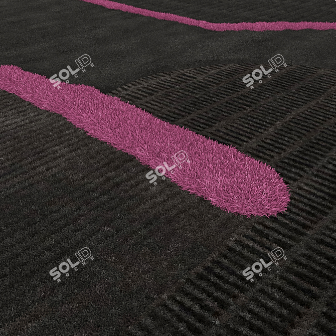 Lunar Addiction Carpet: Square Black 3D model image 5