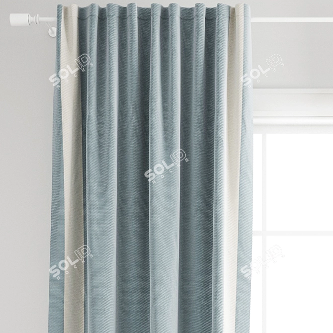 Premium Polygonal Curtain Model 3D model image 2